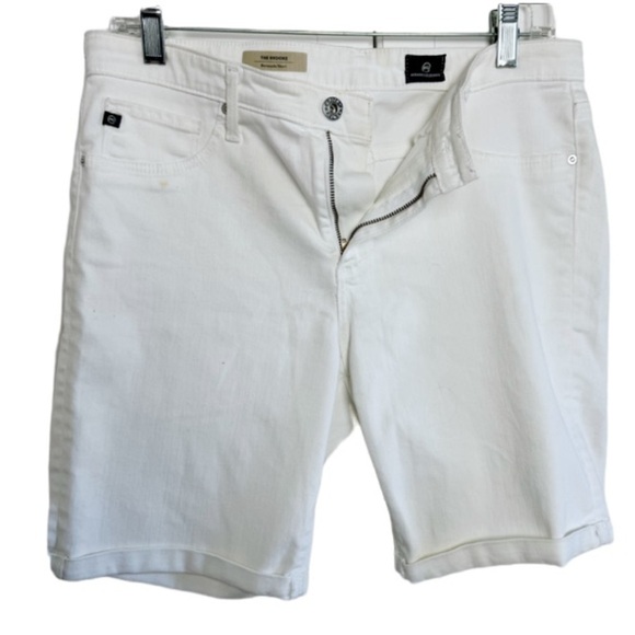 AG Brooke White Bermuda Cuffed Shorts Jeans Sz 31 - Picture 6 of 15